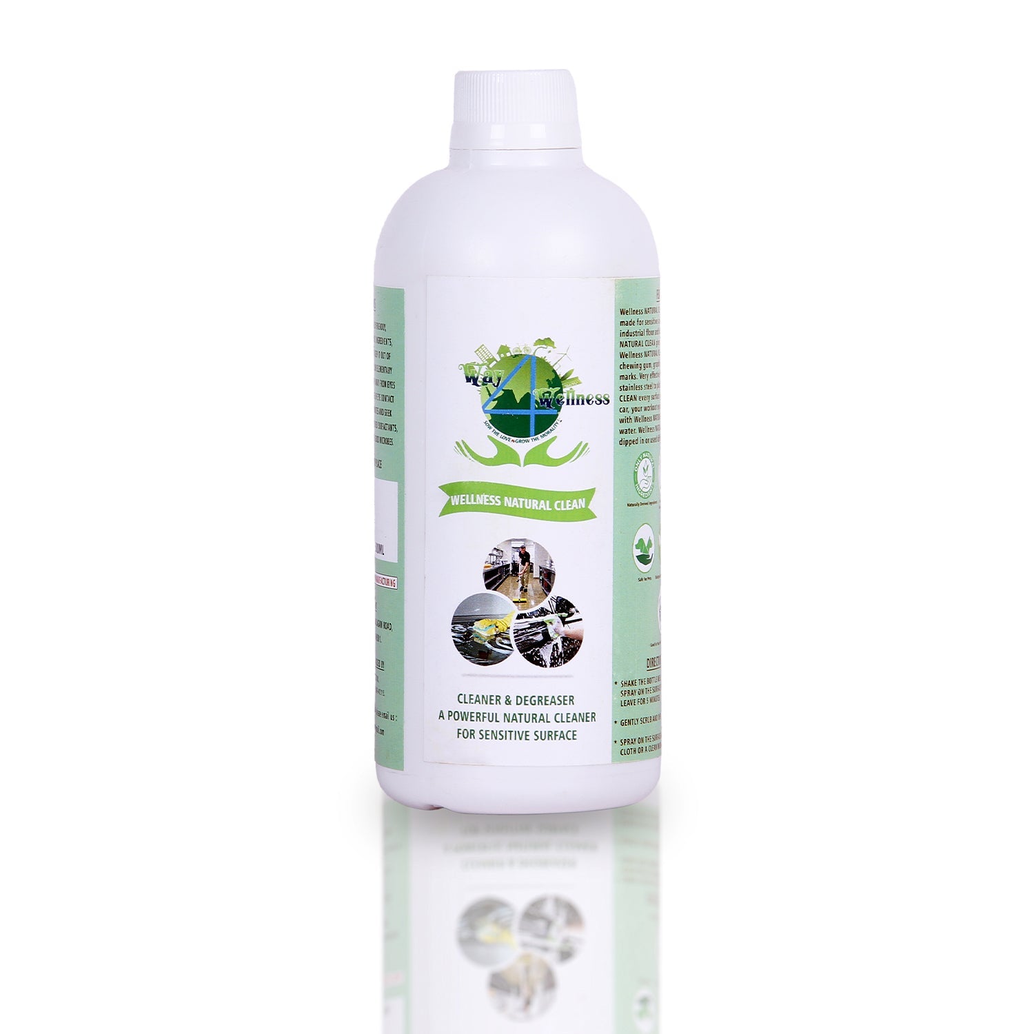 Wellness Natural All Purpose Surface Liquid Cleaner | Plant Based, Natural,  Sensitive Surface Cleaner | Suitable for all Surfaces - (Pack of 2- 500ML each )